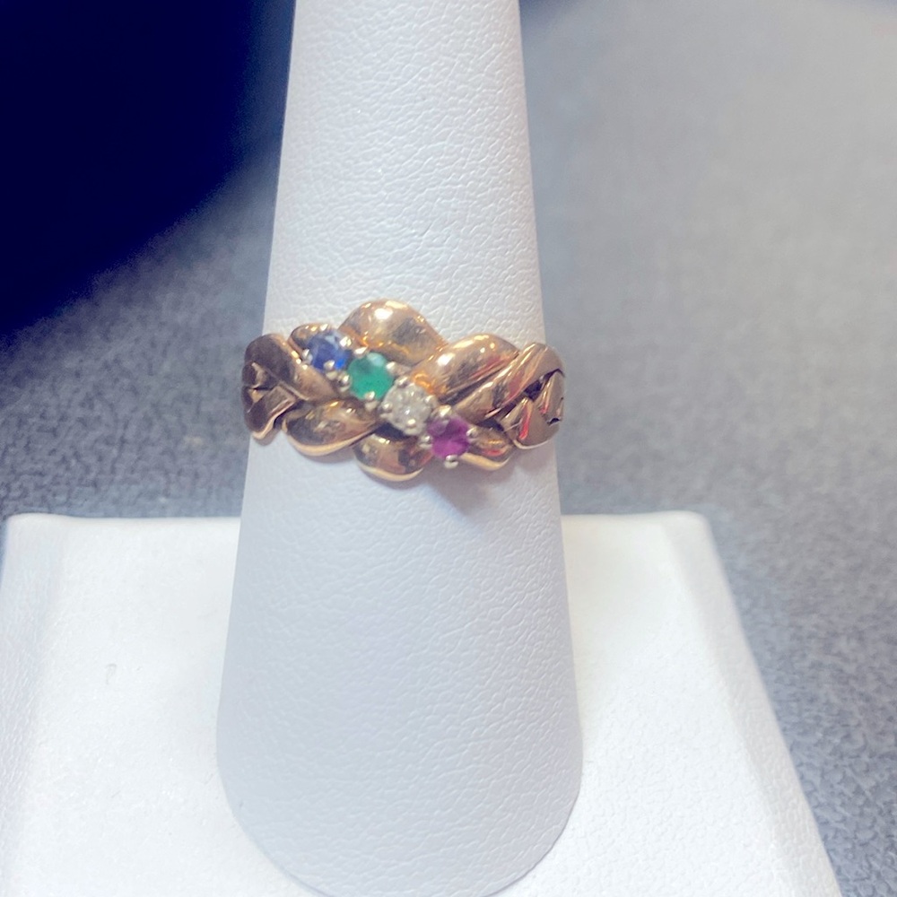 422260 14k yellow gold birthstone ring